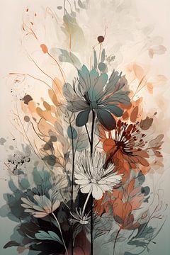 Abstracte bloemen van Uncoloredx12
