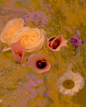 Stilleven van bloemen van Jeanet Francke