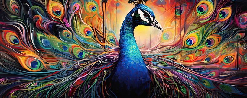 Birds: Peacocks by Eye catching paintings