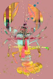 Peinture de homard. Rose foncé.
