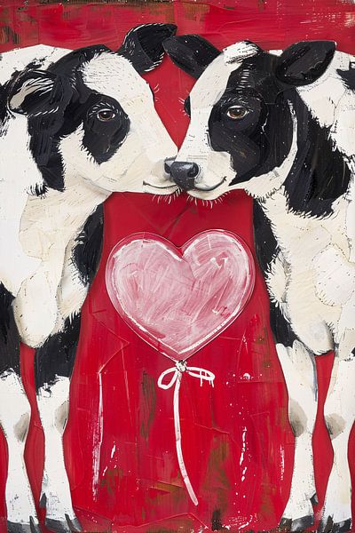 Deux vaches et un cœur Ballon par Imperial Art House