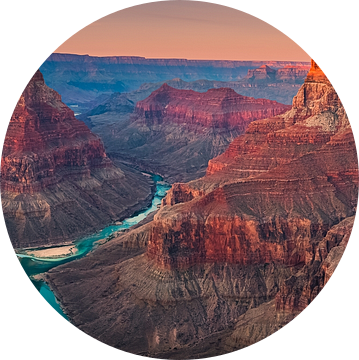 Zonsopkomst bij de Confluence Point, Grand Canyon van Henk Meijer Photography