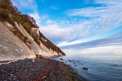 Oostzeekust op het eiland Moen in Denemarken