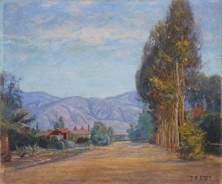 T C. Steele (American, 1847-1926)~Hills near Redlands, California by finemasterpiece
