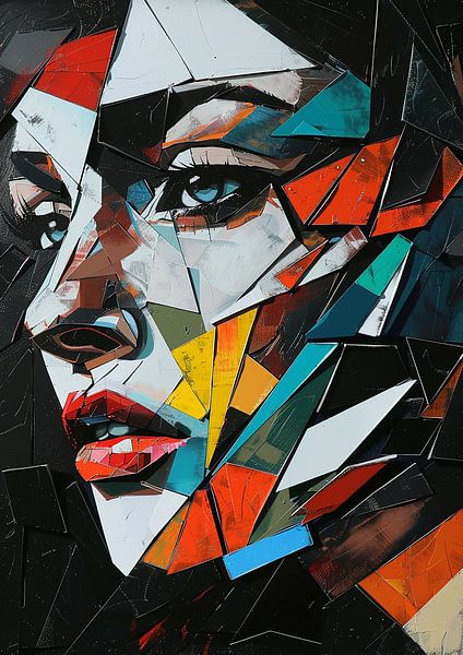 Un portrait cubiste par Liv ter Riet