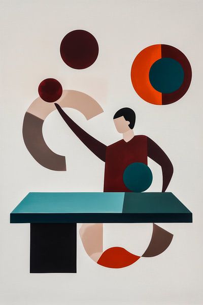 Modern art with geometric shapes by Poster Art Shop