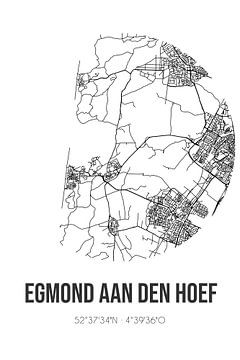 Egmond aan den Hoef (Noord-Holland) | Map | Black and White by Rezona