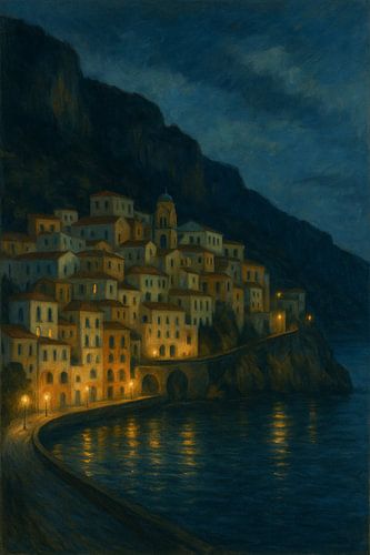 Amalfi Nacht Serenity - De kust van gouden dromen