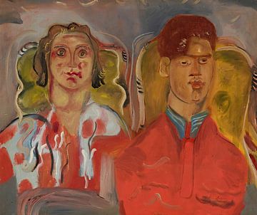 Frances Hodgkins - Dubbelportret nr. 2 (Katharine en Anthony West) (1937) van Peter Balan