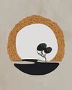 Boom in de ochtend 4 minimalistisch landschap van Tanja Udelhofen thumbnail