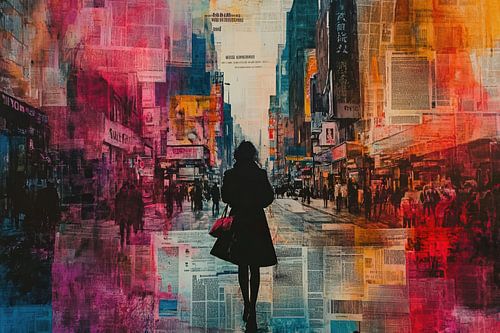 Perdu dans la ville - Art urbain poétique sur BowiScapes - Beaux-Arts et Art Urbain