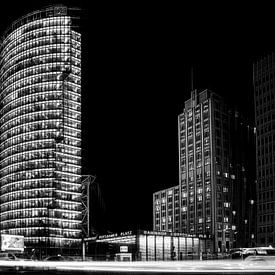 Potsdamer Platz Berlijn bij nacht van Frank Andree