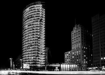 Potsdamer Platz Berlijn bij nacht van Frank Andree