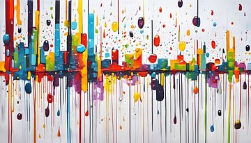 Painting colourful city by WeLoveArt