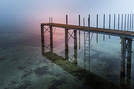 Ambiance brumeuse au bord du lac de Constance, sur la presqu'île de Höri sur Conny Pokorny