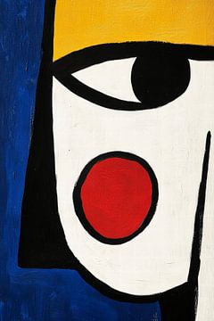 Abstract gezicht - kleurenspel van vormen van Poster Art Shop