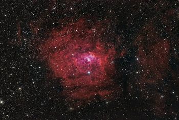 Nébuleuse Bubble – Boule de feu cosmique (NGC 7635 en rouge profond)