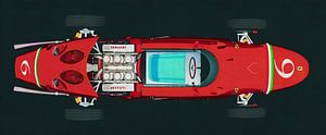 Ferrari 156 Haifisch-Nase 1961 Draufsicht Kofferraum offen