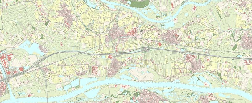 Map of Lower Betuwe by Rebel Ontwerp