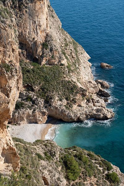 Cliffs and cove on the Mediterranean by Adriana Mueller