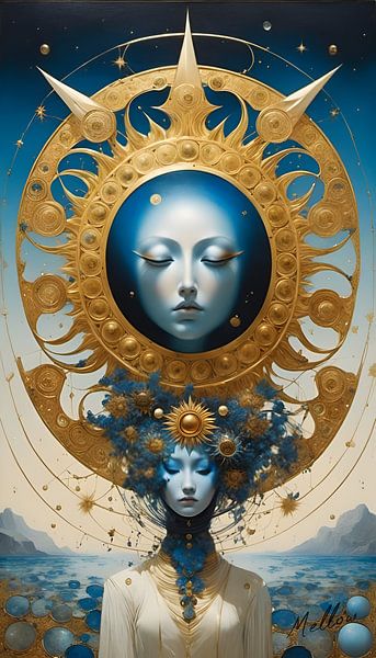 Celestial Muse - Blue - Mobile Vertical by Mellow Art