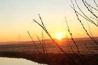 A beautiful sunrise in the netherlands