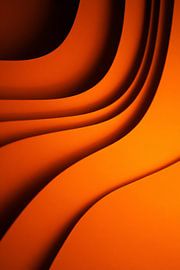 Wellen in Orange Soft Shape in warmem Licht von Eva Lee