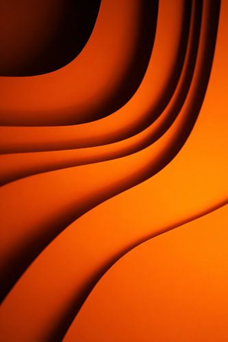 Waves in Orange Soft Shape in Warm Light