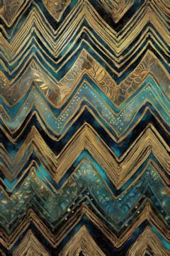 Turquoise Geometrie van Whale & Sons