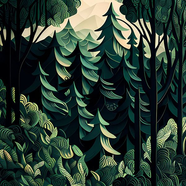 Immergrüner Wald von Vythryd Arts