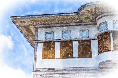 Voorgevel van een gebouw in Topkapi-paleis