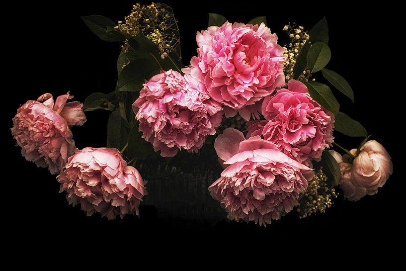 Prachtig vervagende bloemen van marlika art