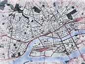 Kaart van Angers in de stijl 'White Winter' van Maporia thumbnail