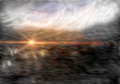 Scandinavië Abstracte Zonsopgang