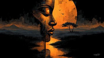 african-black-gold-orange