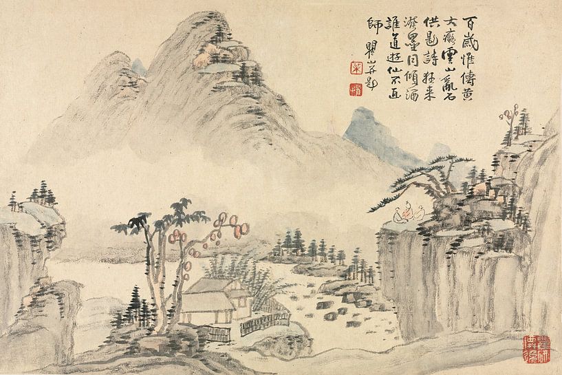 Mei Qing - Landschaften in verschiedenen Stilrichtungen nach Alten Meistern 03 (1690) von Peter Balan