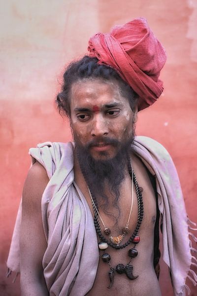 Nepalesischer Pilger bei einem Besuch der Kumb Mela in Hardiwar, Indien. Wout Kok One2expose von Wout Kok