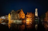 Bruges Rozenhoedkaai in the evening by Patrick Verhoef thumbnail