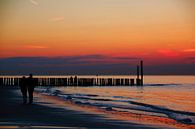 Romantische zonsondergang bij de zee van Die Farbenfluesterin thumbnail