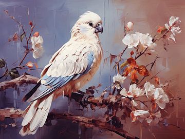 Peinture à l'huile de l'oiseau sur Virgil Quinn - Decorative Arts