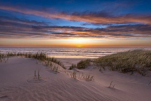 De Kerf bei Schoorl aan Zee bei Sonnenuntergang