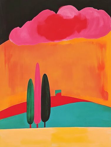 Pink Cloud Over Cypress