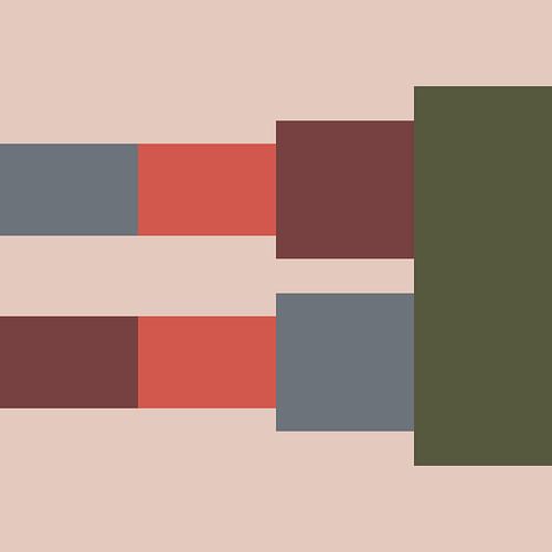 Bauhaus geïnspireerde moderne abstracte kunst