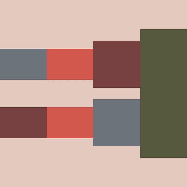 Bauhaus inspired modern abstract art by Dina Dankers