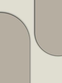 Weiblichkeit in Warm Beige Creme von Mad Dog Art