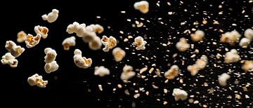 Airy popcorn explosion on black by Poster Art Shop