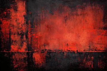 Rotes abstraktes Gemälde – Tiefe Textur und moderne Wärme für ein stilvolles Interieur von Joriali Abstrakte Kunst