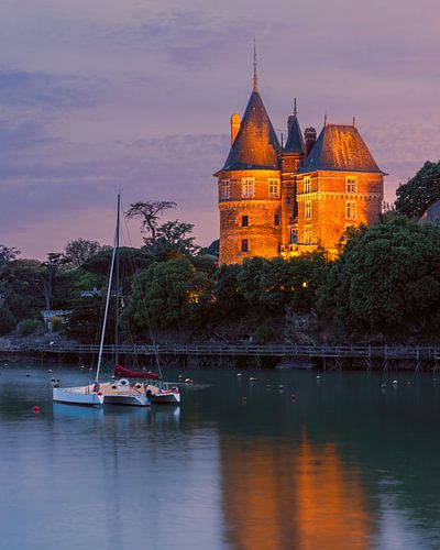 Coucher de soleil au château de Pornic, Loire-Atlantique, France sur Henk Meijer Photography