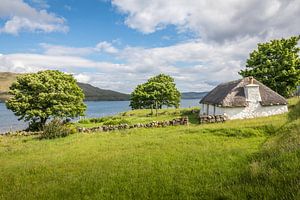 Reetdach-Cottage am Loch Airnord bei Luib, Isle of Skye 