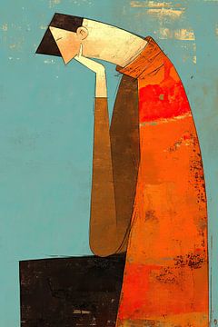 Abstract Portret | Silent Inquiry van ARTEO Schilderijen